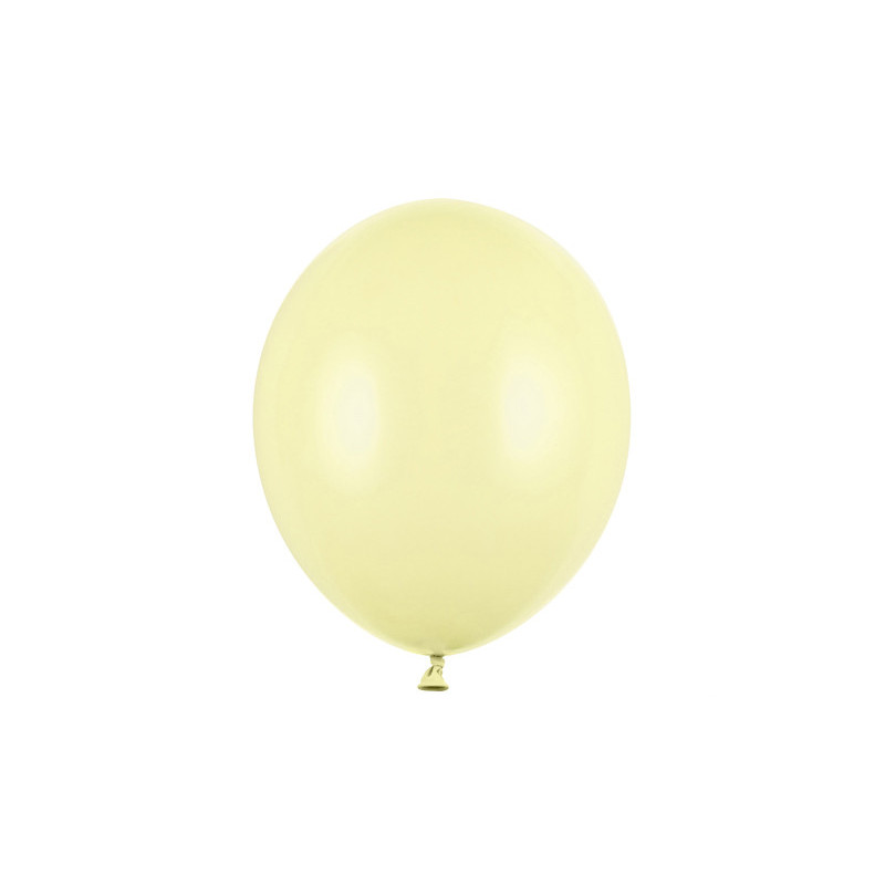 100 stk. Latexballoner pastel gul 10" – Perfekt til festdekorationer og heliumbrug