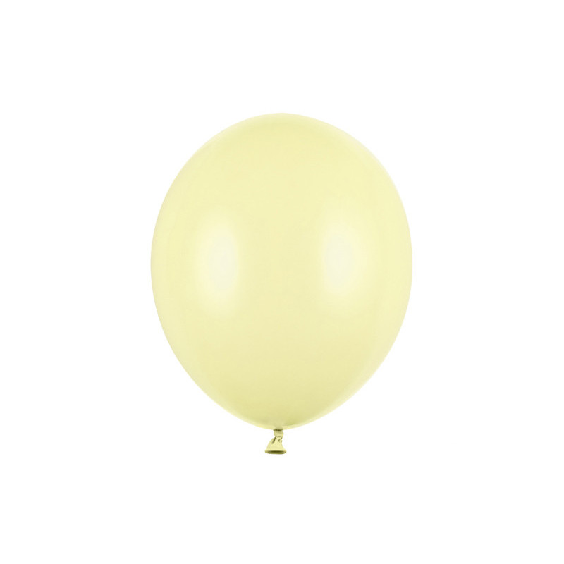 100 stk. Latexballoner pastel gul 12" - Perfekt til festdekoration & ballongas