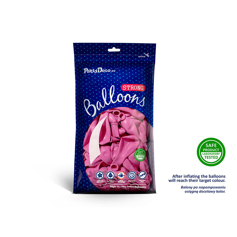50 stk. Latexballoner fuchsia 12" - Luksus kvalitet til festlig dekoration