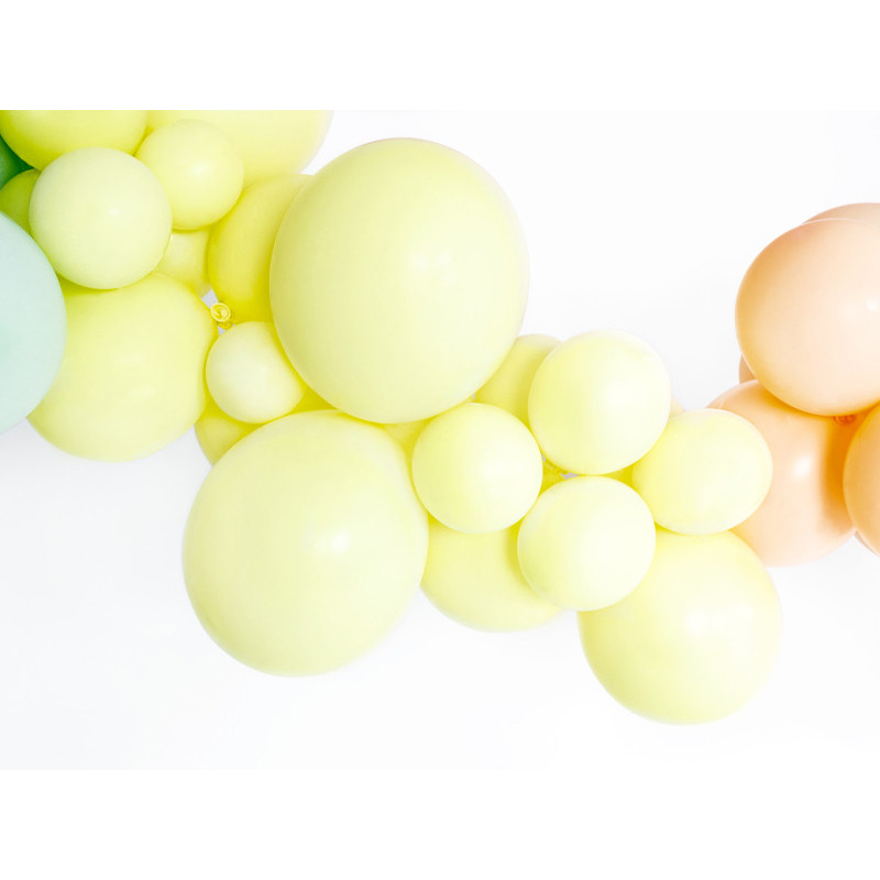 100 stk. Latexballoner pastel gul 5" - Perfekt til dekoration & ballonkunst