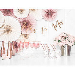 Polterabend banner - Miss to Mrs - Rose guld 18x76 cm