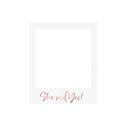 1 stk. Rosaguld selfie fotoframe "Hun Sagde Ja", 50x59.5cm