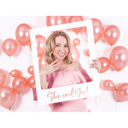 1 stk. Rosaguld selfie fotoframe "Hun Sagde Ja", 50x59.5cm