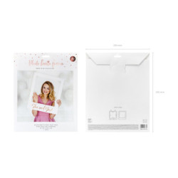 1 stk. Rosaguld selfie fotoframe "Hun Sagde Ja", 50x59.5cm