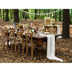 1 stk. Hvid papirhjerte-girlande 1.8m x 8cm – Romantisk dekoration til bryllup & fest