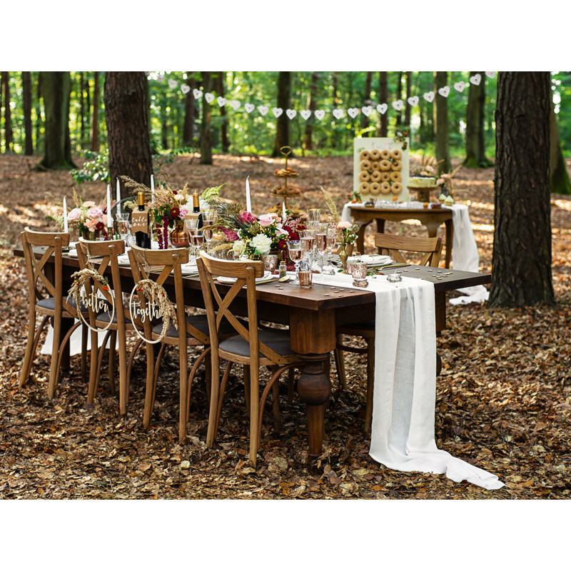 1 stk. Hvid papirhjerte-girlande 1.8m x 8cm – Romantisk dekoration til bryllup & fest