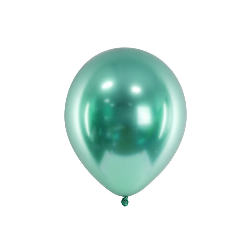 50 stk. Chrome latex balloner grøn 12" - Spejlblanke til bryllup & konfirmation
