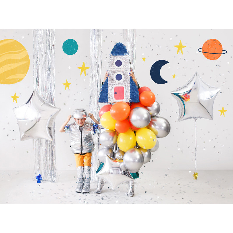 50 stk. Chrome latex balloner sølv 12" - Skinnende spejleffekt til bryllup & fest