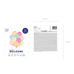 10 stk. Latexballoner mix pastelfarver 12" - Perfekt til festdekorationer og heliumbrug