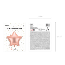 Rose guld Stjerne 19" folieballon