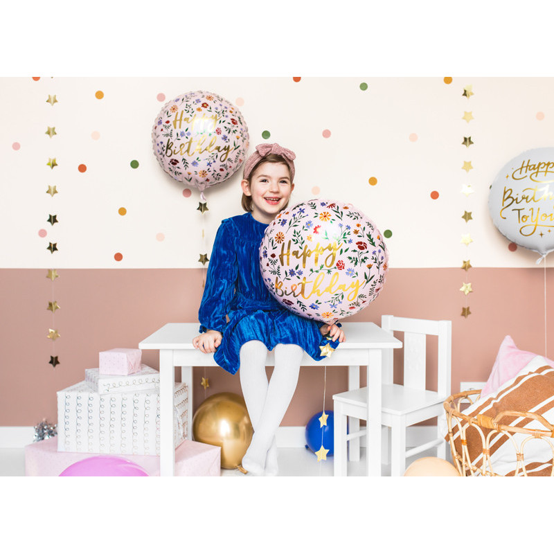 Happy Birthday 18" - pink folieballon