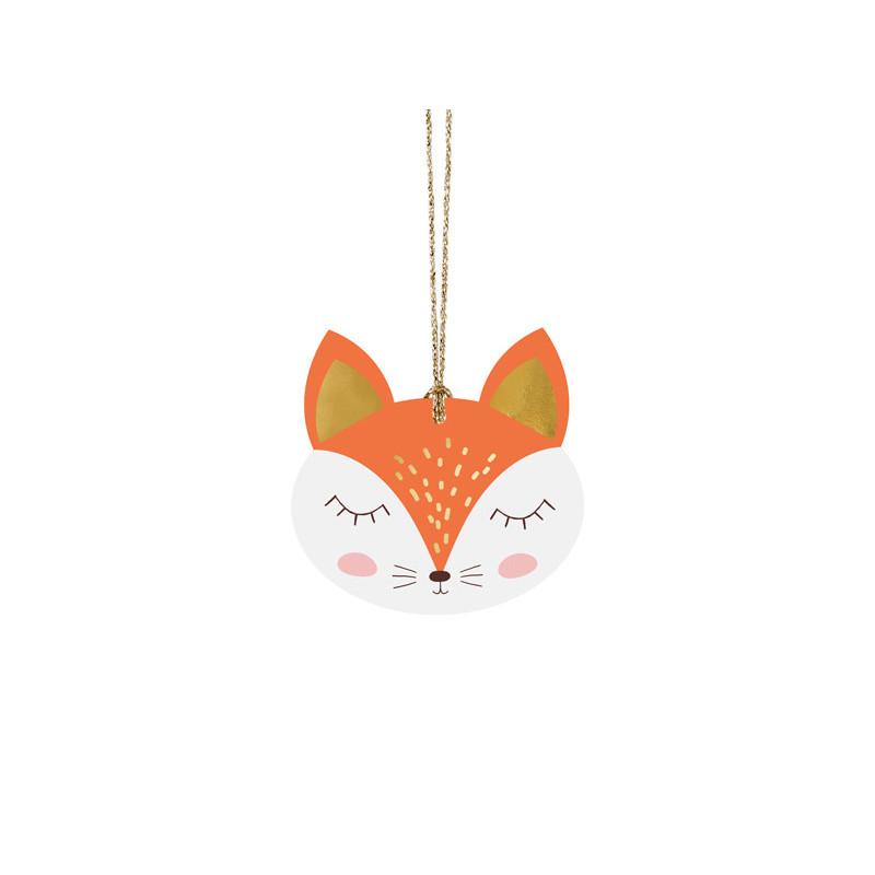 12 stk. skovtema gave tags med guld snor i forskellige designs og farver til alle anledninger