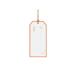 12 stk. Farverige blandede gave tags med guld snor, 9 x 4 cm, perfekt til festlige lejligheder