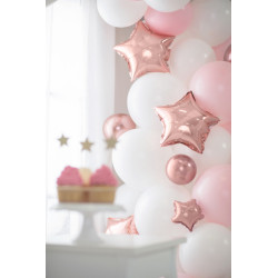 50 stk. Chrome balloner rose guld 5" - Spejlblanke til bryllup & konfirmation