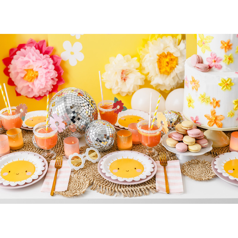 10 stk. Farverige Blomster Drinks Mærker – gør din fest endnu mere personlig og festlig