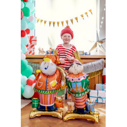 1 stk. Alf 34,5" folieballon fra PartyDeco til helium eller luft med automatisk lukkesystem, mix farve