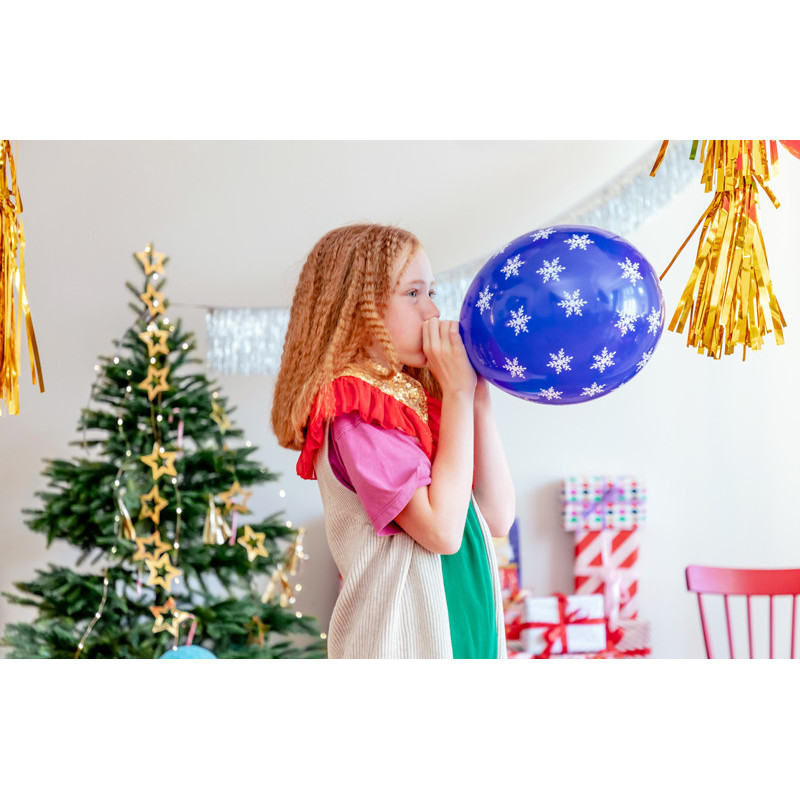 50 stk. Julefest balloner i grøn og blå mix, 30 cm