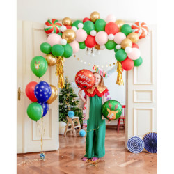 6 stk. Julefest balloner i mixfarver, 30 cm latex til festlig stemning og dekorative formål