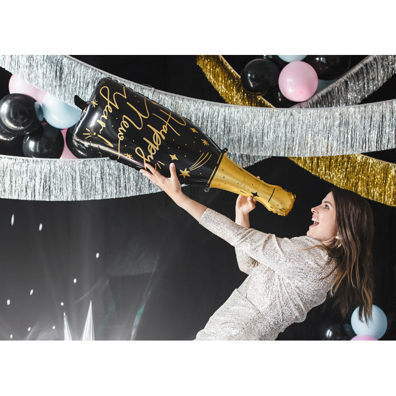Champagneflaske Happy new year 38" folieballon