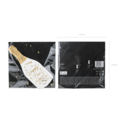 Napkins Champagne, mix, 7x19 cm (1 pkt / 20 pc.)