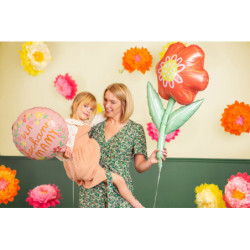1 stk. Farverig folieballon til den kære mor, 45 cm, multifarvet, helium/luft, perfekt gaveidé