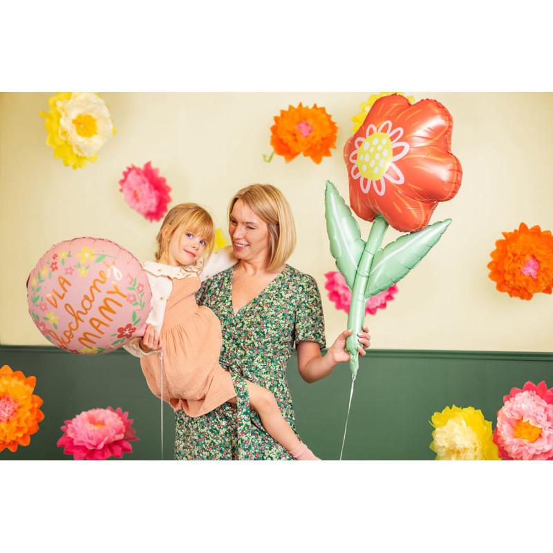1 stk. Farverig folieballon til den kære mor, 45 cm, multifarvet, helium/luft, perfekt gaveidé