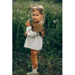 1 stk. Bambi drøm pige kostume - rådyr look, leggings, kappe, pandebånd, 110-116 cm