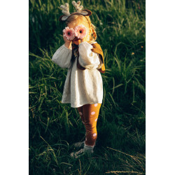 1 stk. Bambi drøm pige kostume - rådyr look, leggings, kappe, pandebånd, 110-116 cm