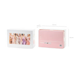 1 stk. elegant brude- og brudepige sash i hvid og pink, 76 cm lang