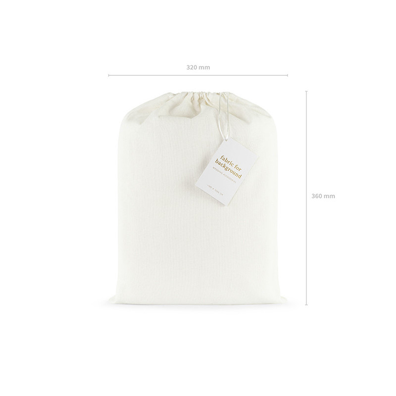 1 stk. Hvidt muslin baggrundsstof til fotografering, størrelse 1.4x10m, holdbart og alsidigt