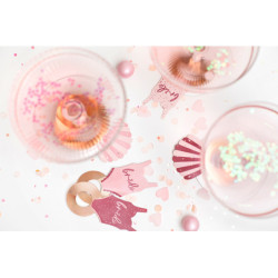 10 stk. farverige drink tags i badetøj og skal design, 8x5 cm, vandafvisende materiale