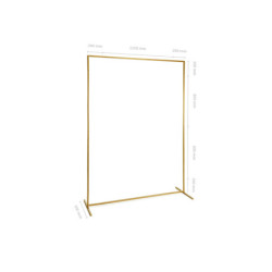 1 Stk Guld Farvet Stål Backdrop stativ 150x200 cm: Festens Elegante Midtpunkt"