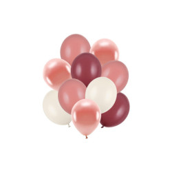 10 stk. Luksus Latexballoner Pastel Alabaster Blandede Størrelser – Nem Heliumopfyldning