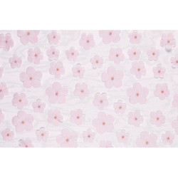 1 stk. lys pink bordløber med blomster, bredde ca. 26 cm, længde ca. 5 meter