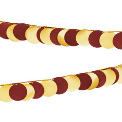 Guirlande metallic bordeaux guld 2,2 m - Elegant genanvendelig festdekoration