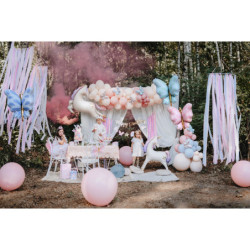 1 stk. Sommerfugle folieballon, Lyseblå 69x69 cm, til luft og helium
