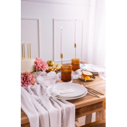 5 meter Chiffonløber, Off-white, bredde 48 cm, elegant og let til bryllupsdekorationer