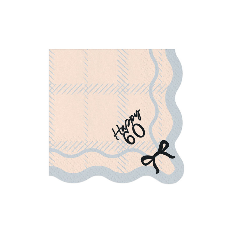 Happy 60 Napkins, 33x33 cm, mix (1 pkt / 12 pc.) Happy 60 Napkins, 33x33 cm, mix (1 pkt / 12 pc.)
