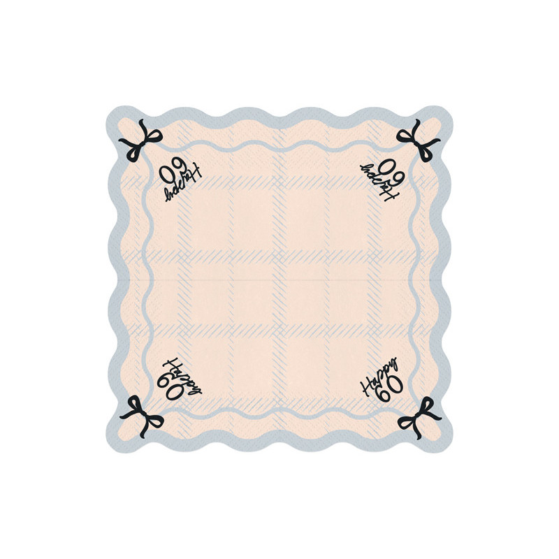 Happy 60 Napkins, 33x33 cm, mix (1 pkt / 12 pc.) Happy 60 Napkins, 33x33 cm, mix (1 pkt / 12 pc.)