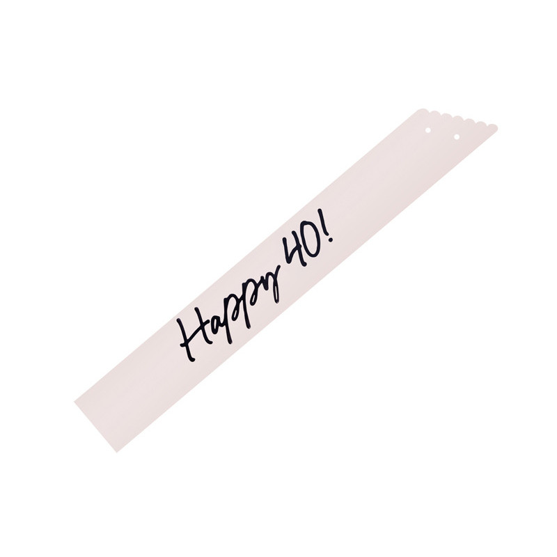 Happy 40 Sash, cream, 76 cm Happy 40 Sash, cream, 76 cm
