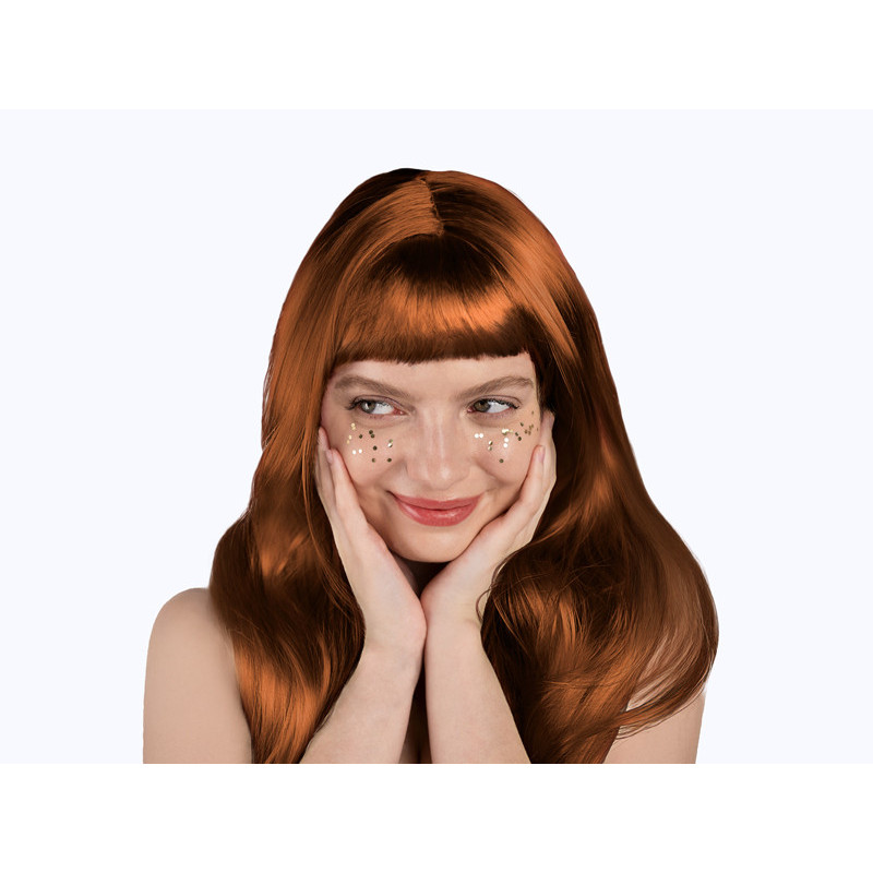 Wig, long hair, ginger Wig, long hair, ginger