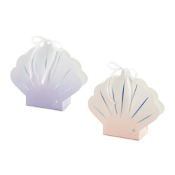 Boxes Seashell, mix, 16x17.5x5.5cm (1 pkt / 4 pc.)