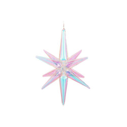 Stjerneglans 3D folieballon iridescent 70 cm inkl. sugerør – til magiske festmomenter