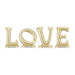 Standing foil balloon 'LOVE', 350x114 cm, gold