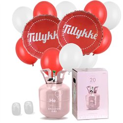 Helium Kit med Balloner & Snor – Alt til svævende festdekorationer