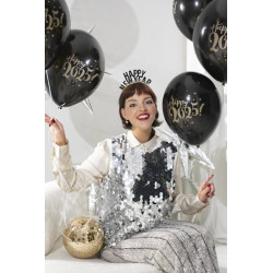 Balloons 30cm, Happy 2025!, Pastel Black (1 pkt / 6 pc.) Balloons 30cm, Happy 2025!, Pastel Black (1 pkt / 6 pc.)