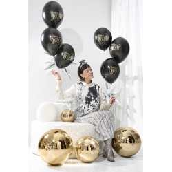 Balloons 30cm, Happy 2025!, Pastel Black (1 pkt / 6 pc.) Balloons 30cm, Happy 2025!, Pastel Black (1 pkt / 6 pc.)
