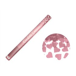 Konfettirør - Rose guld Metallic hjerter 60 cm Konfettirør - Rose guld Metallic hjerter 60 cm