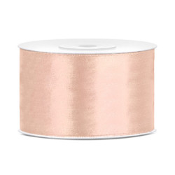25 meter Satinbånd, Gylden Honning bredde 38 mm, elegant og blødt til dekoration og gaveindpakning