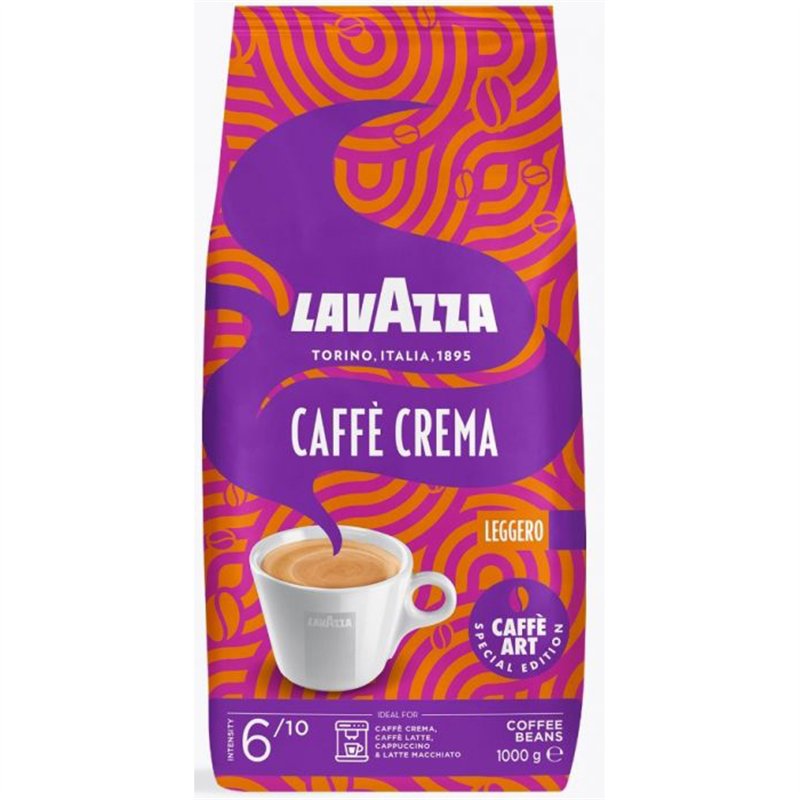 1 kg Lavazza Caffè Crema Leggero kaffebønner – En Fyldig og Aromatisk Kaffeoplevelse